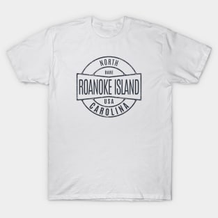 Roanoke Island, NC Vintage Badge Summertime Vacationing T-Shirt